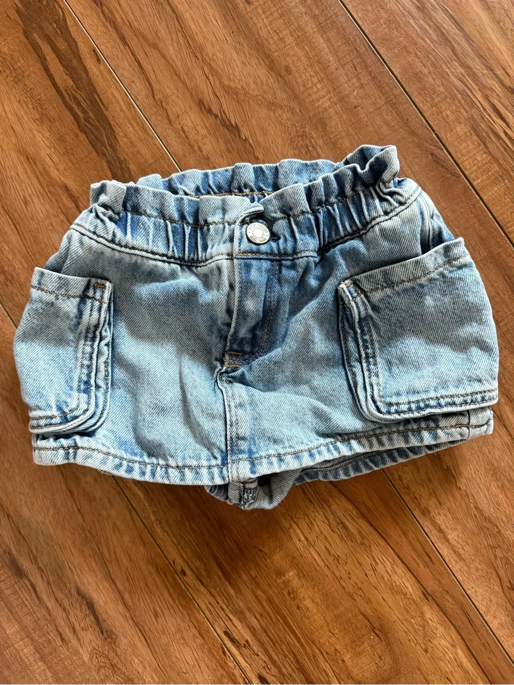Baby GAP Light Blue Denim Skort with Elastic Waist